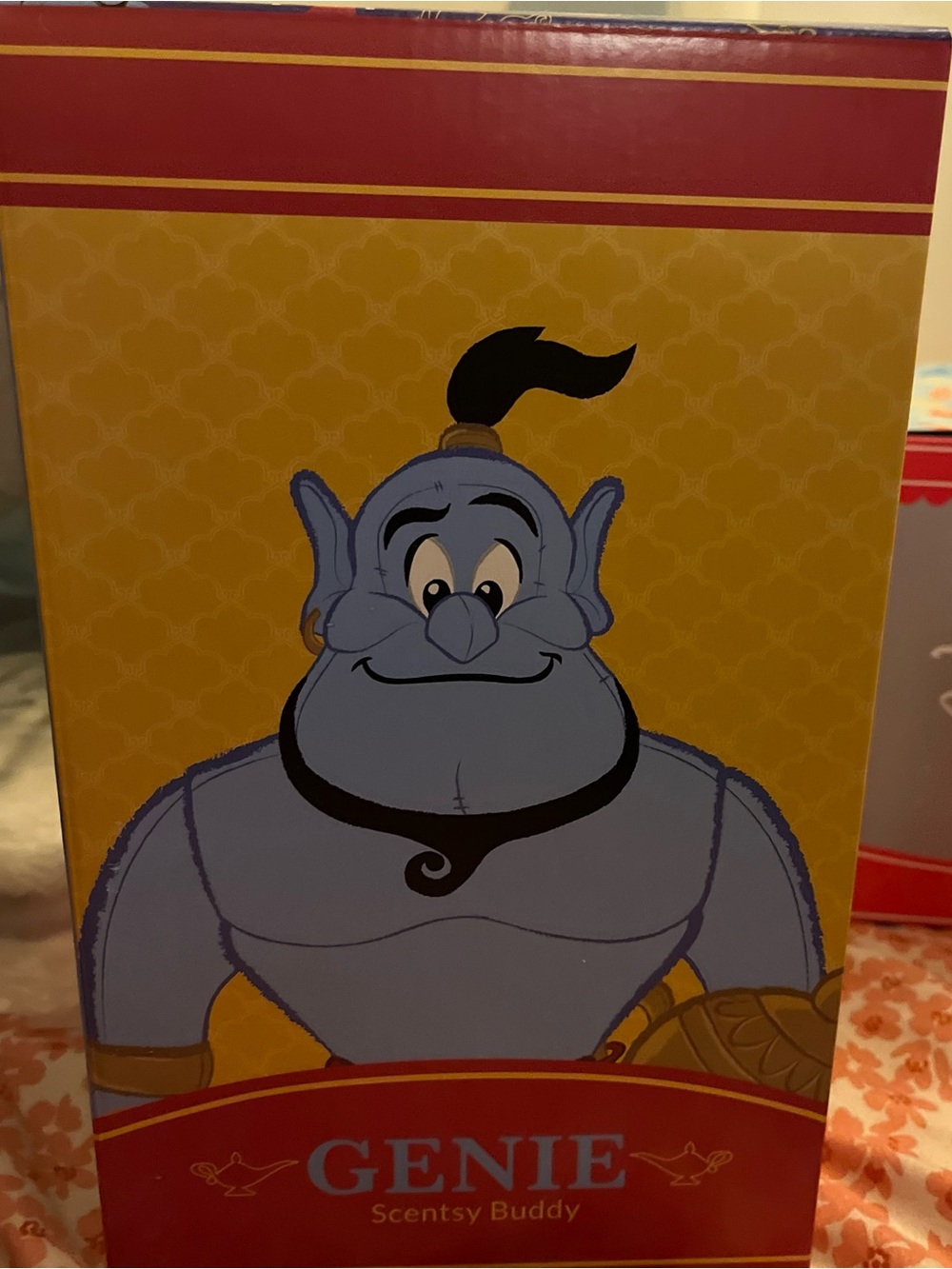 Scentsy Genie Buddy Box with Red and Yellow Artwork